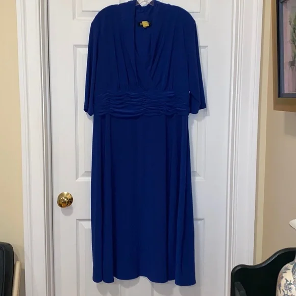 Jones New York | Dresses | Cobalt Blue Draped Surplice Neck Dress With Ruched Waistband | Poshmark Jones New York | Dresses | Cobalt Blue Draped Surplice Neck Dress With Ruched Waistband | Poshmark